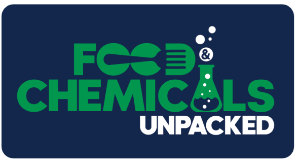 Logo for Kelle and Heckman's Food and Drug packaging Podcast Food and Chemicals Unpacked
